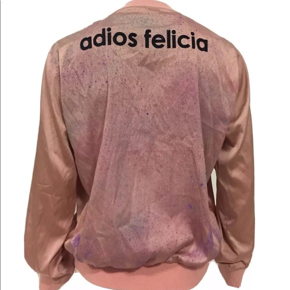 Bomber Jacket size large pink not afraid to love💋 - Picture 2 of 4